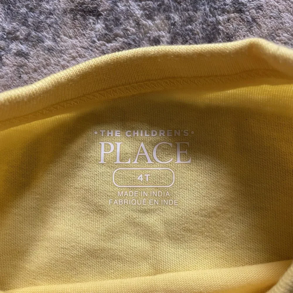 The Children’s Place Dinosaur Short‎ Sleeve Shirt 4T Yellow
